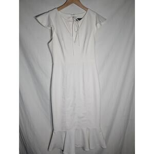 Janie Bryant For Black Halo Womens Frenchie Dress 4 Ivory Wedding Bridal bride